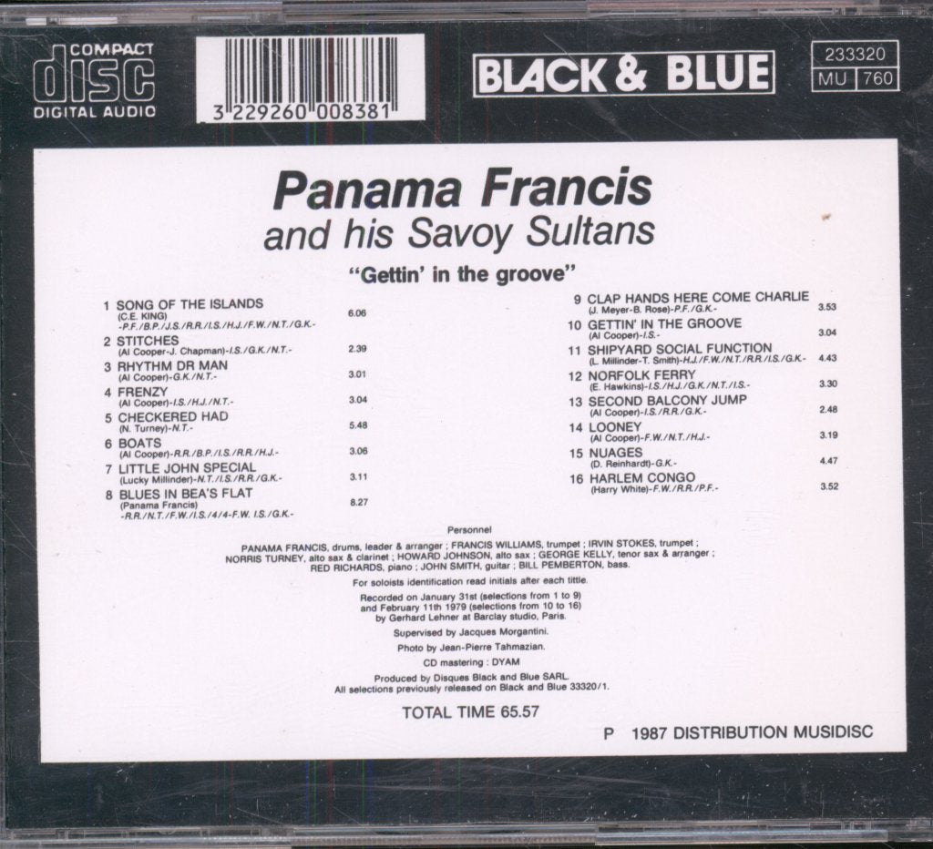 Panama Francis And The Savoy Sultans - Gettin' In The Groove - Cd