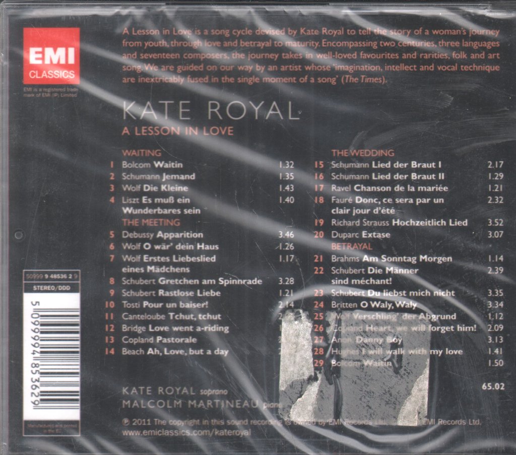Kate Royal, Malcolm Martineau - A Lesson In Love - Cd