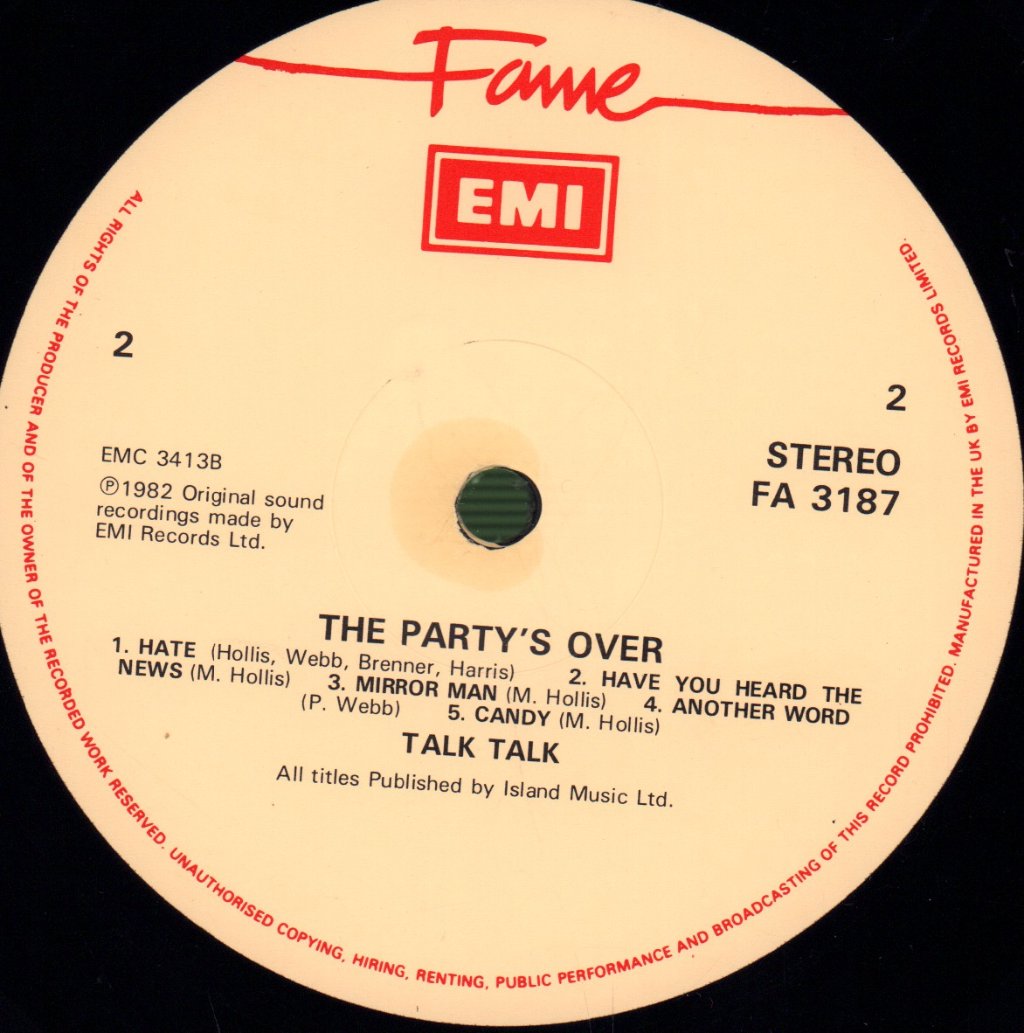 Talk Talk - Party's Over - Lp