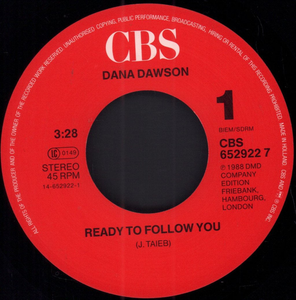 Dana Dawson - Ready To Follow You - 7 Inch