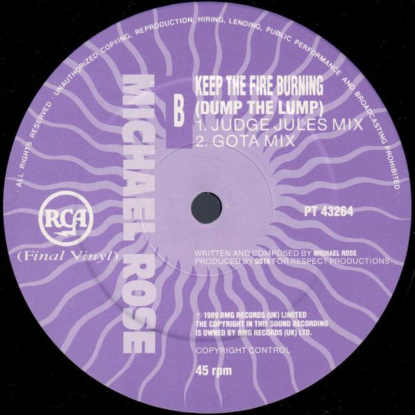 Michael Rose - Keep The Fire Burning - 12 Inch