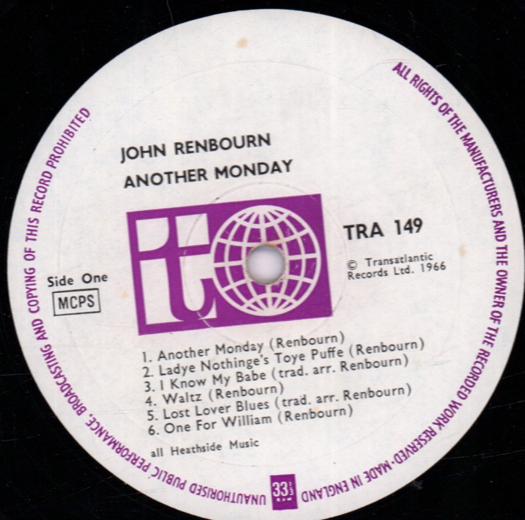 John Renbourn - Another Monday - Lp