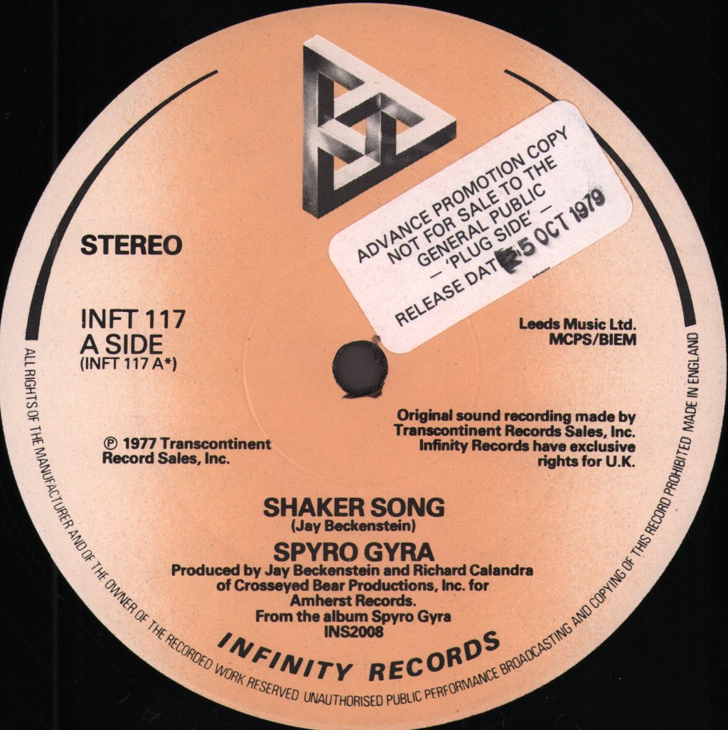 Spyro Gyra - Shaker Song - 12 Inch