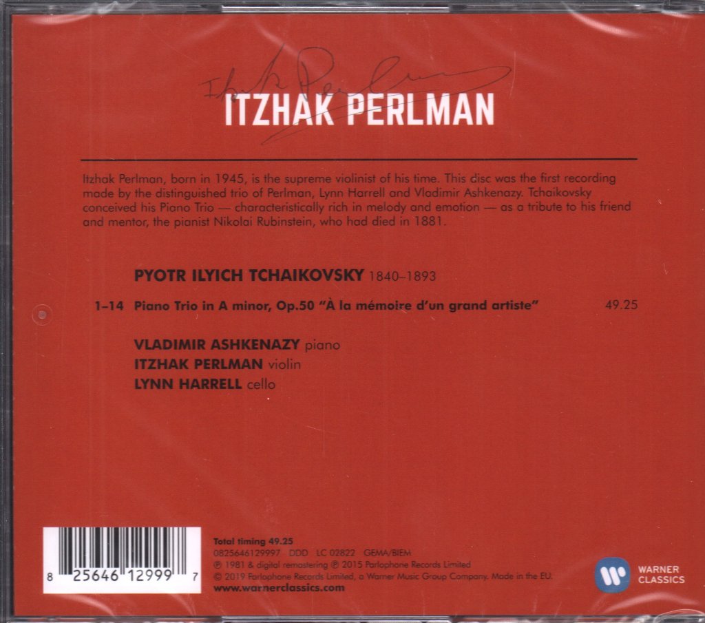 Itzhak Perlman VLADIMIR ASHKENAZY LYNN HARRELL - TSCHIKOWSKY KLAVIERTRIO PIANO TRIO - Cd