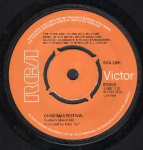 Pipes And Drums And Military Band Of The Royal Scots - Christmas Festival - 7 Inch