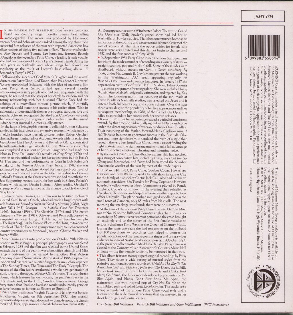 Patsy Cline - Twenty Classic Songs - Lp
