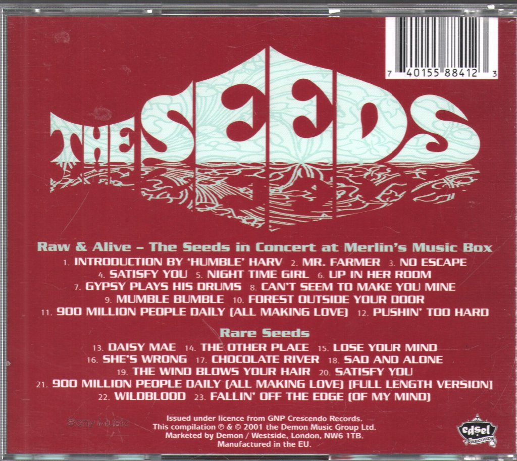 Seeds - Raw & Alive & Rare Seeds - Cd