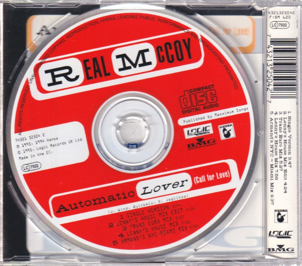 Real Mccoy - Automatic Lover - Cd
