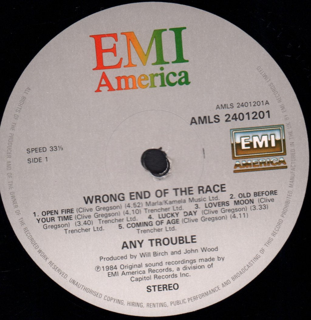 Any Trouble - Wrong End Of The Race - Double Lp
