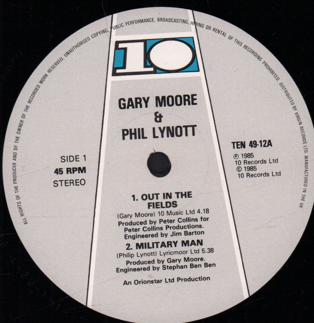 Gary Moore And Phil Lynott - Out In The Fields - 12 Inch