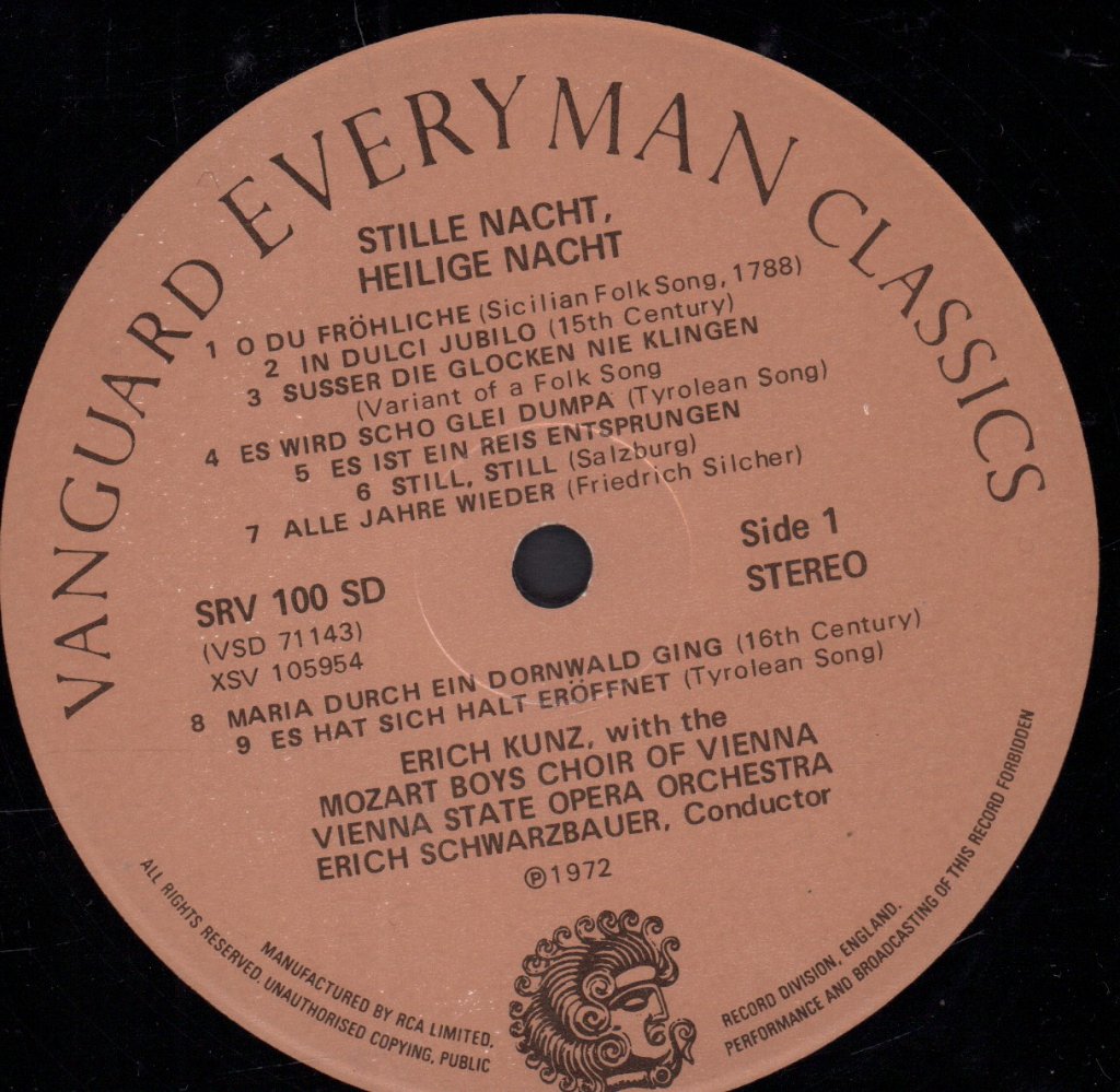 Erich Kunz / Vienna State Opera Orchestra - Stille Nacht Heilige Nacht - Lp
