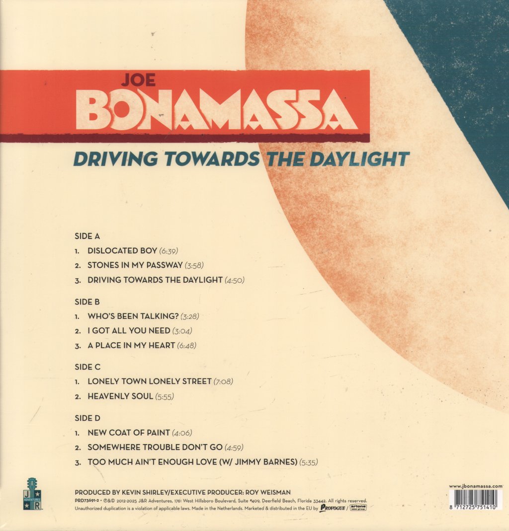 Joe Bonamassa - Driving Towards the Daylight - Double Lp