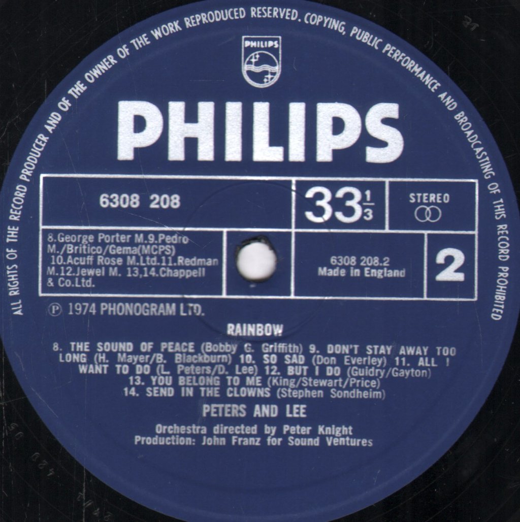 Peters And Lee - Rainbow - Lp