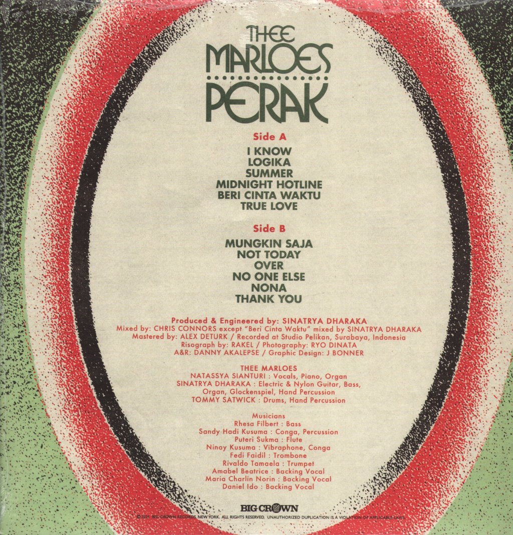 Thee Marloes - Perak - Lp