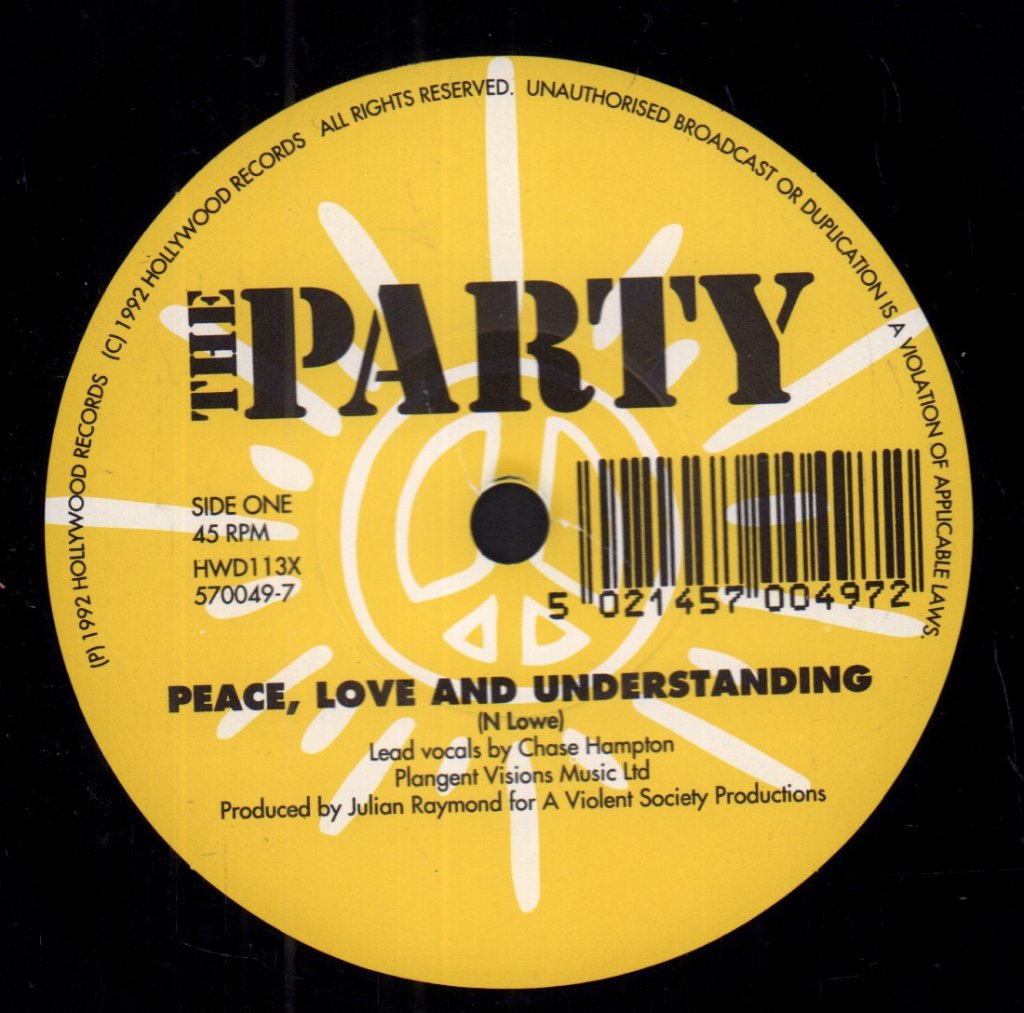 Party (Us Group) - Peace Love And Understanding - 7 Inch