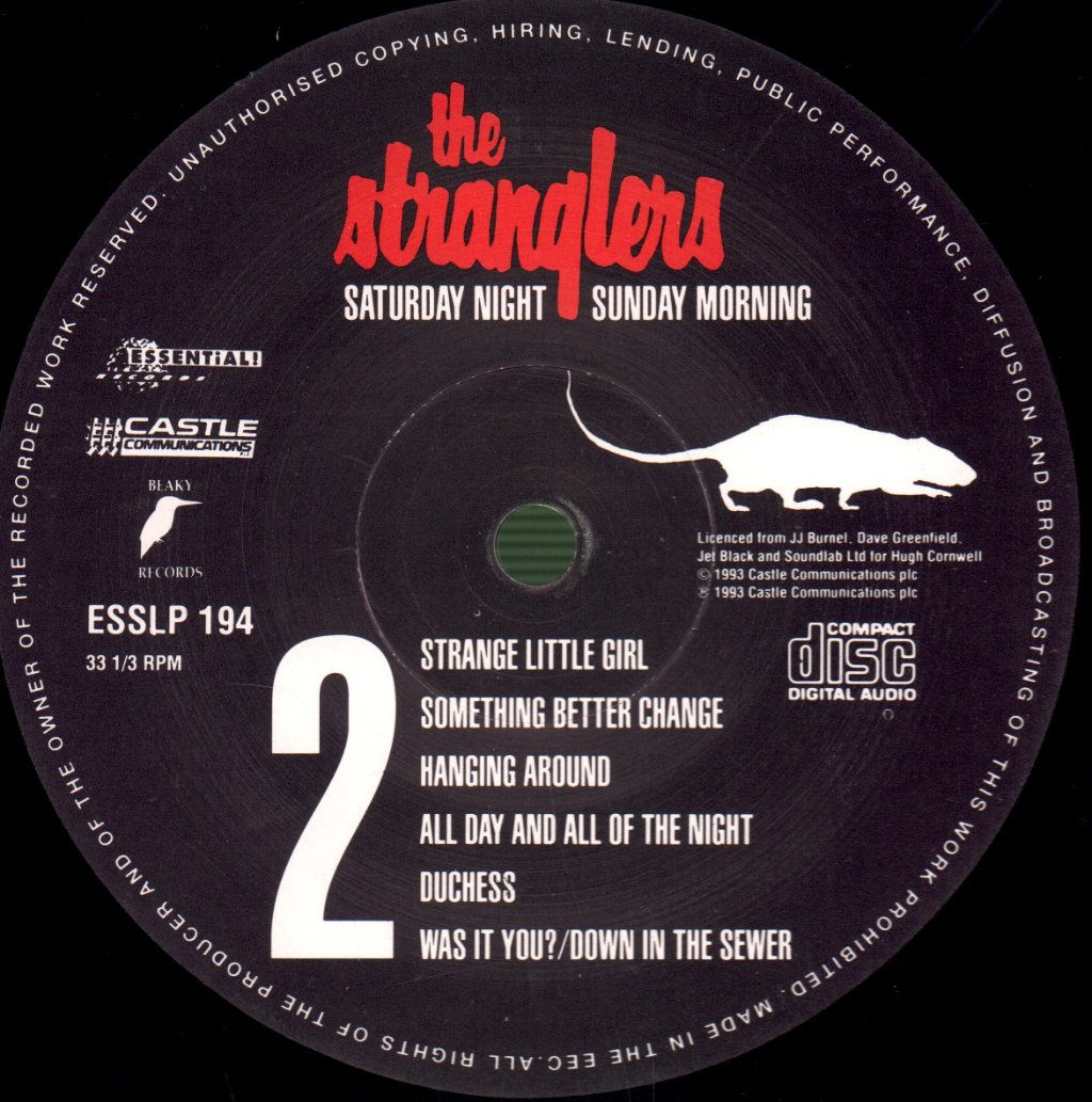 Stranglers - Saturday Night Sunday Morning (Ally Pally 1.8.1990) - Lp