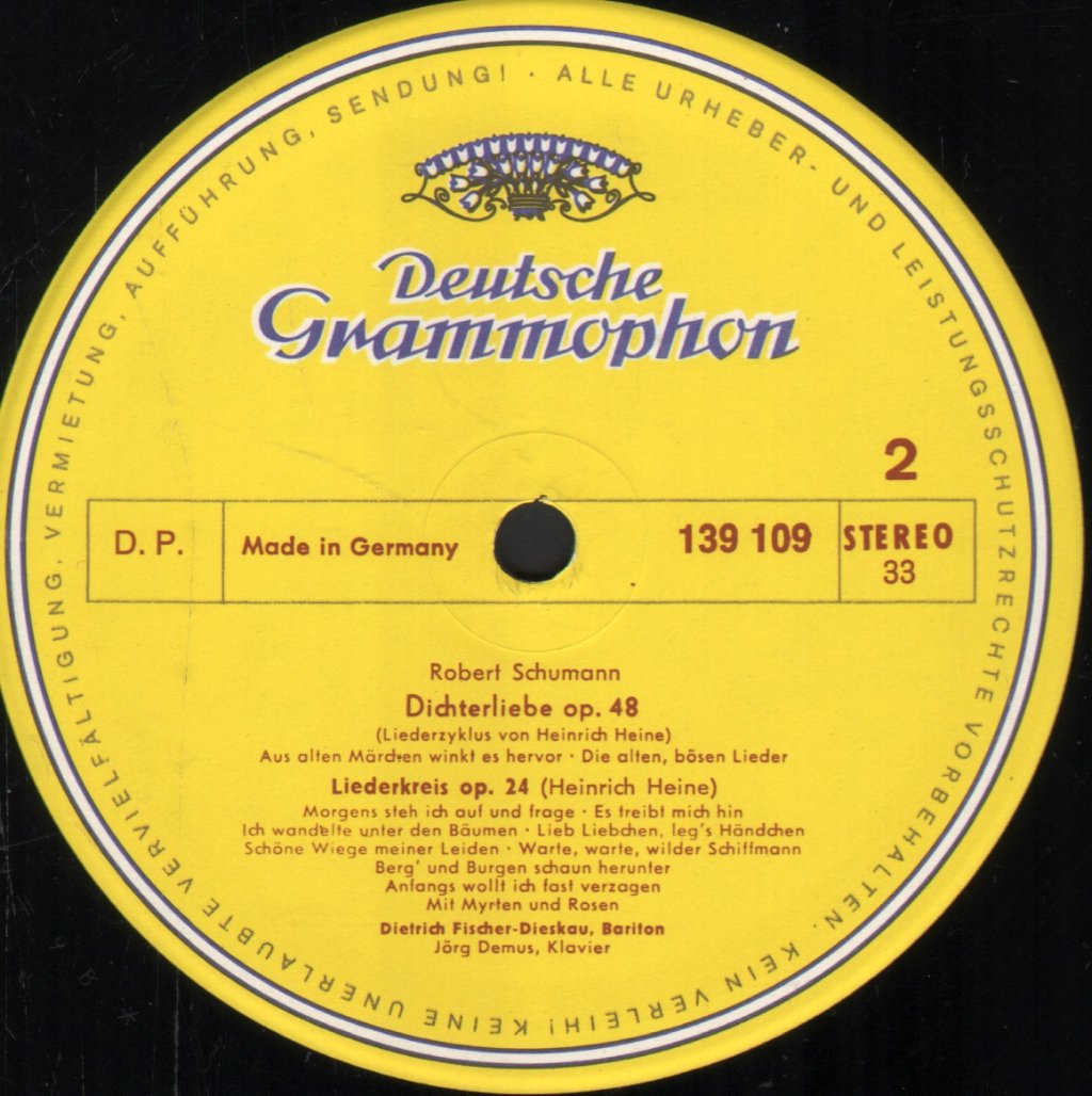 Dietrich Fischer-Dieskau / Jorg Demus - Robert Schumann - Dichterliebe / Liederkreis Op. 24 - Lp