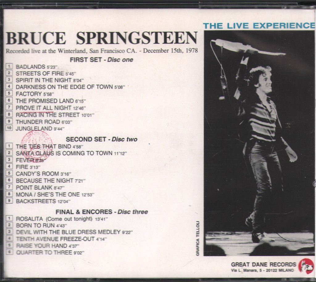 Bruce Springsteen - Live In The Promised Land - Cd Set