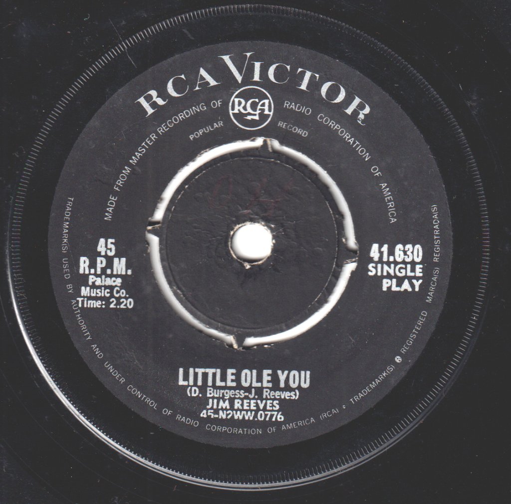 Jim Reeves - Little Ole You - 7 Inch