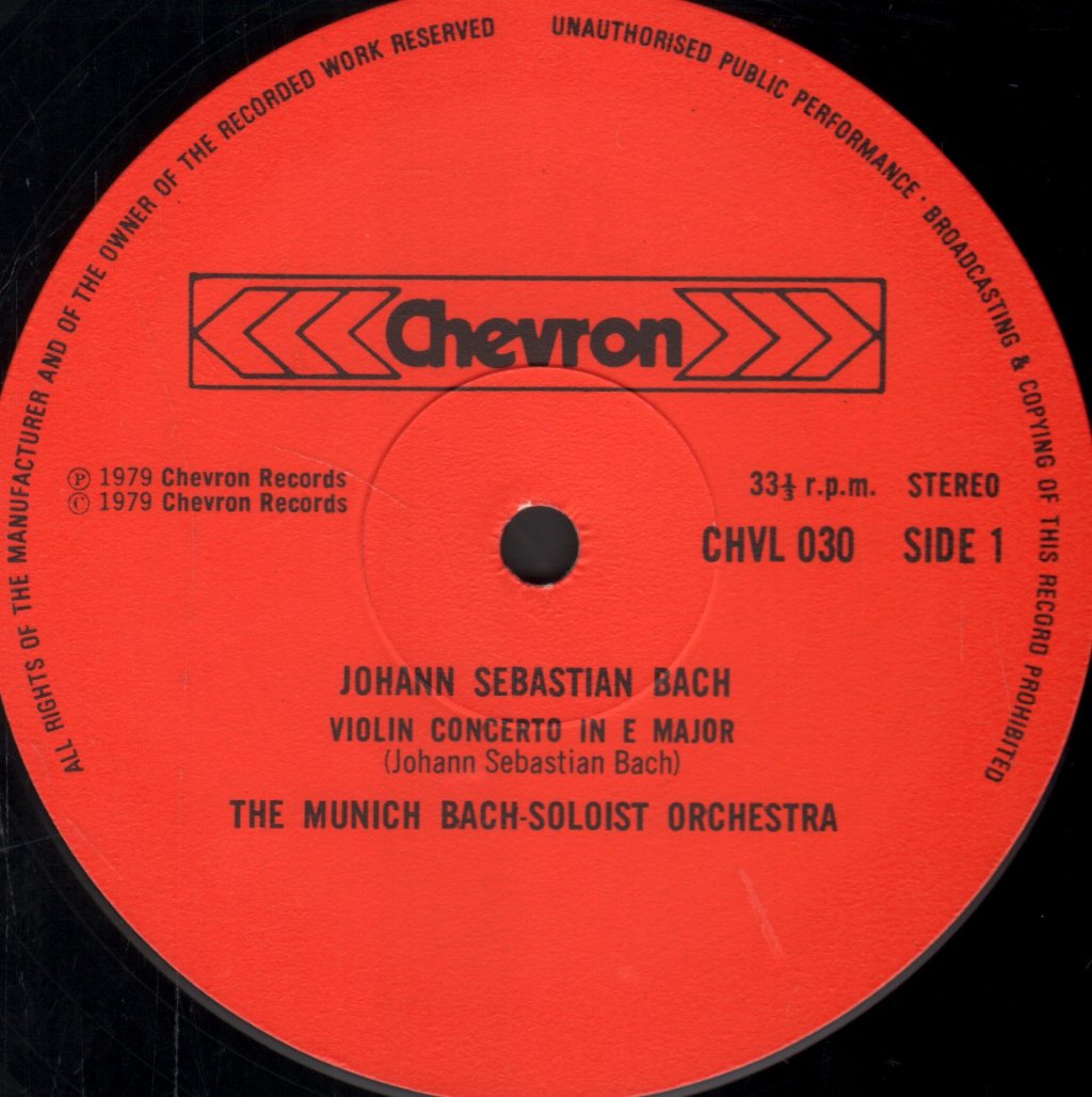 Munich Bach-Soloist Orchestra / Nuremburg Symphony Orchestra - Johann Sebastian Bach - Violin Concerto In E Major - Lp