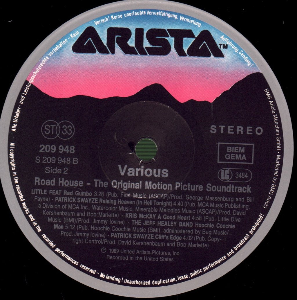 Various Artists - Road House (Original Motion Picture Soundtrack) - Lp