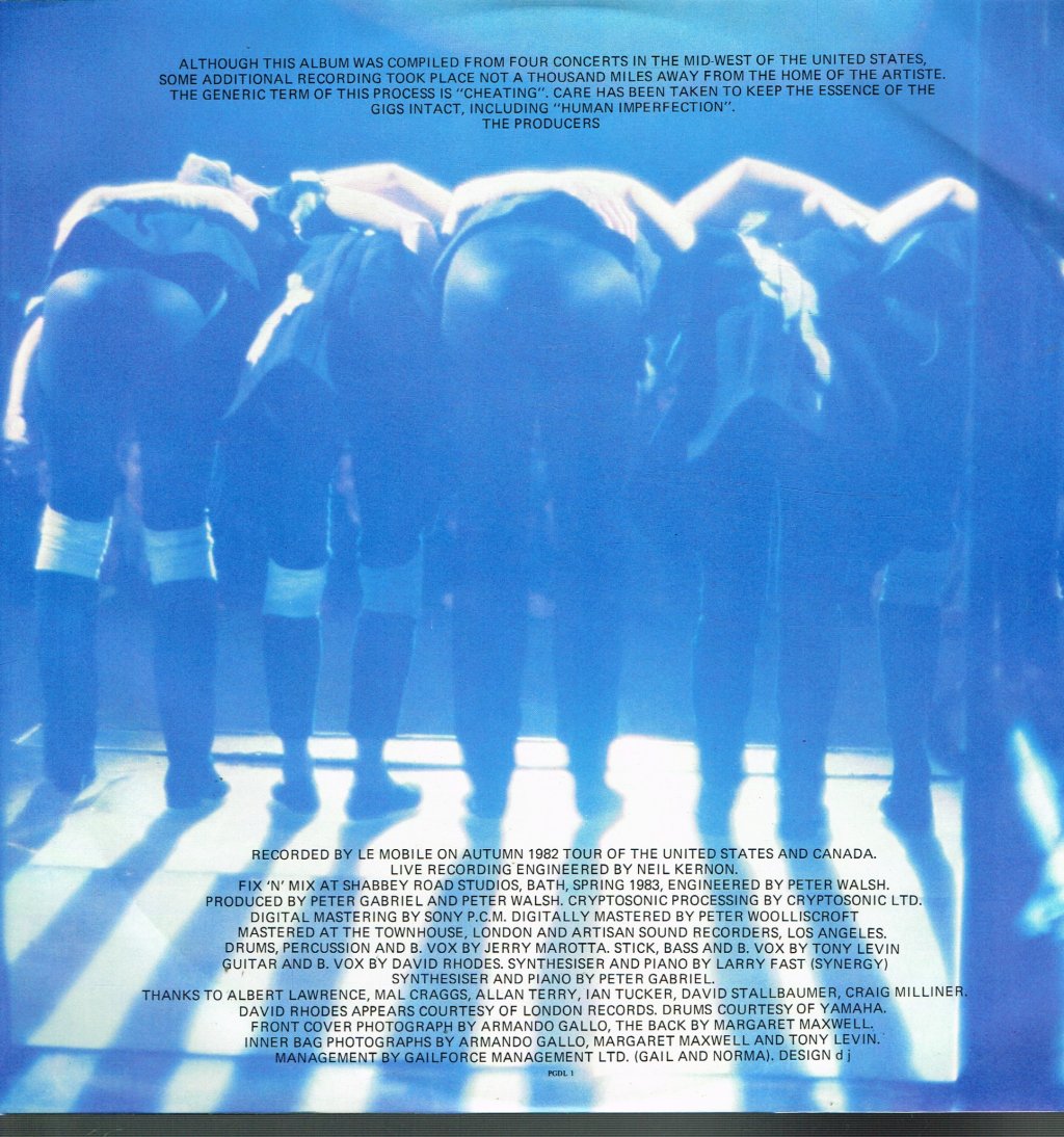 Peter Gabriel - Plays Live - Double Lp