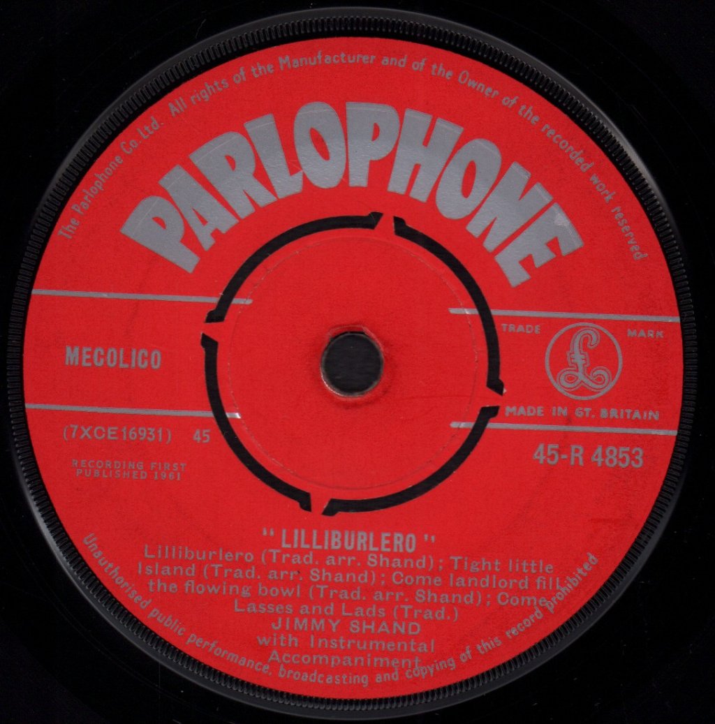 Jimmy Shand - Lily Of Laguna - 7 Inch