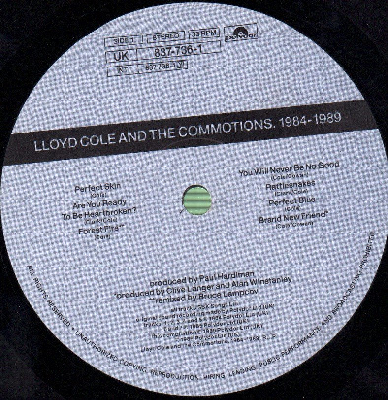 Lloyd Cole And The Commotions - 1984-1989 - Lp