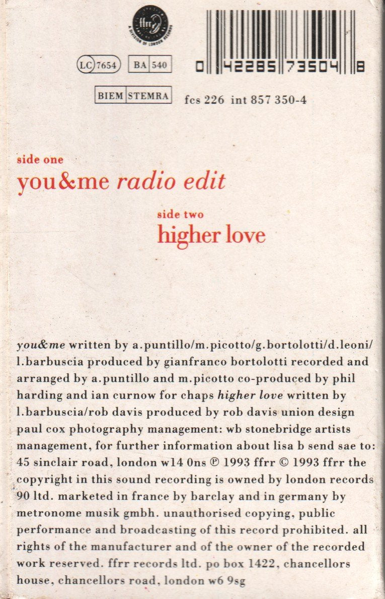 Lisa B - You & Me - Cassette