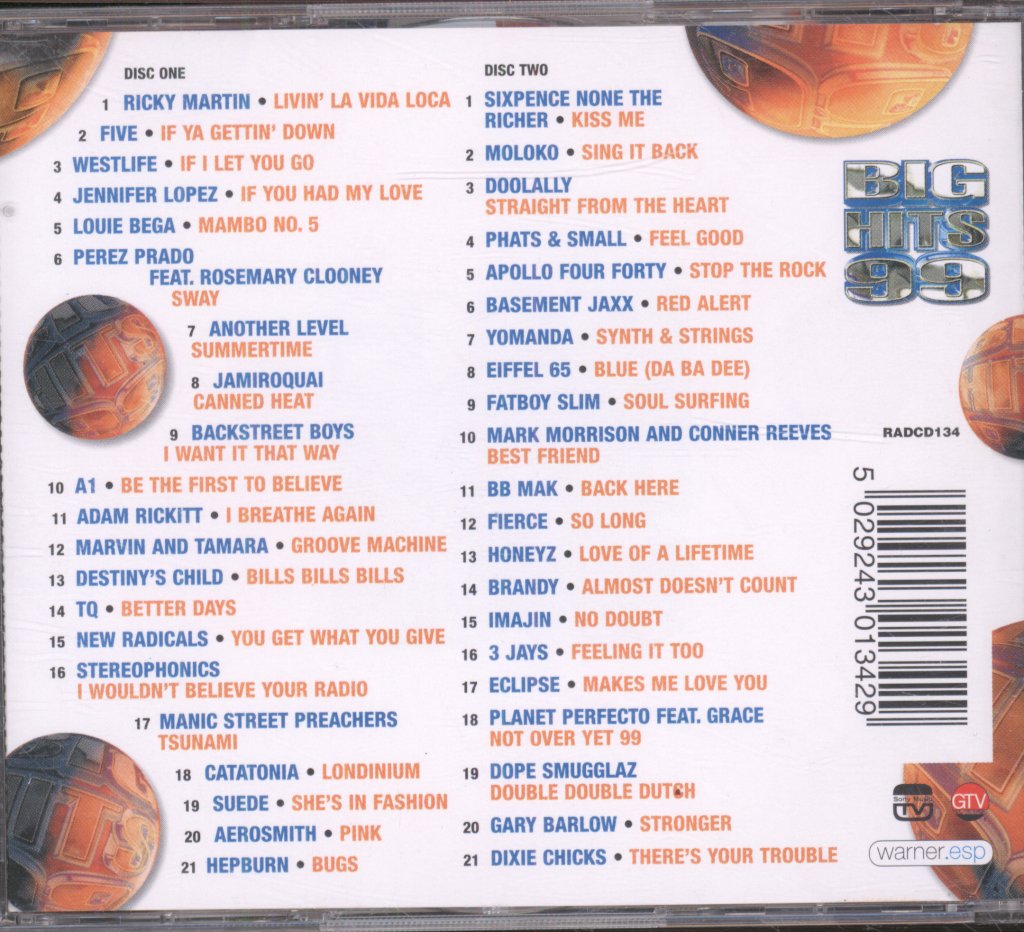 Various Artists - Big Hits 99 - Double Cd
