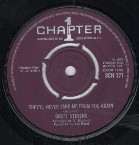 Brett Stevens - They'll Never Take Me From You Again - 7 Inch