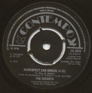 Escorts (70'S Group) - Disrespect Can Wreck - 7 Inch