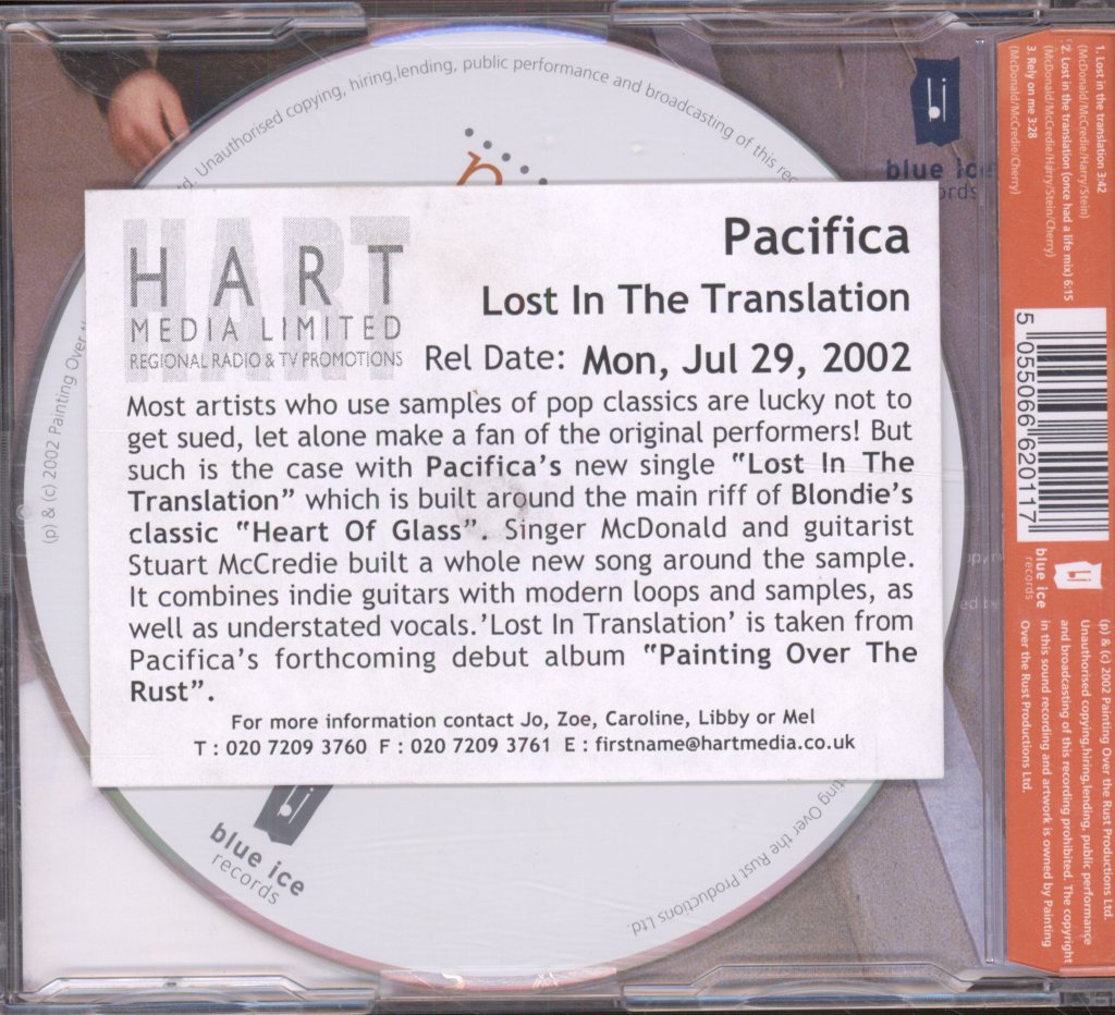 Pacifica - Lost In The Translation - Cd