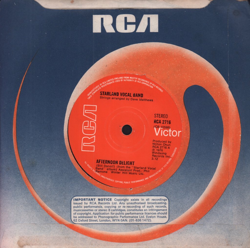Starland Vocal Band - Afternoon Delight - 7 Inch