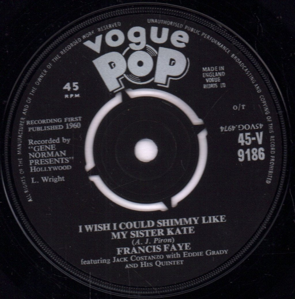 Frances Faye - Night And Day / I Wish I Could Shimmy Like My Sister Kate - 7 Inch