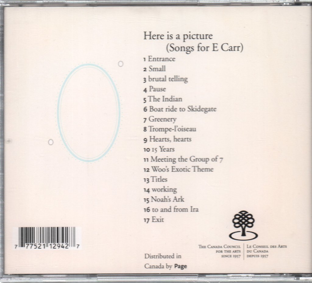 Veda Hille - Here Is A Picture (Songs For E Carr) - Cd