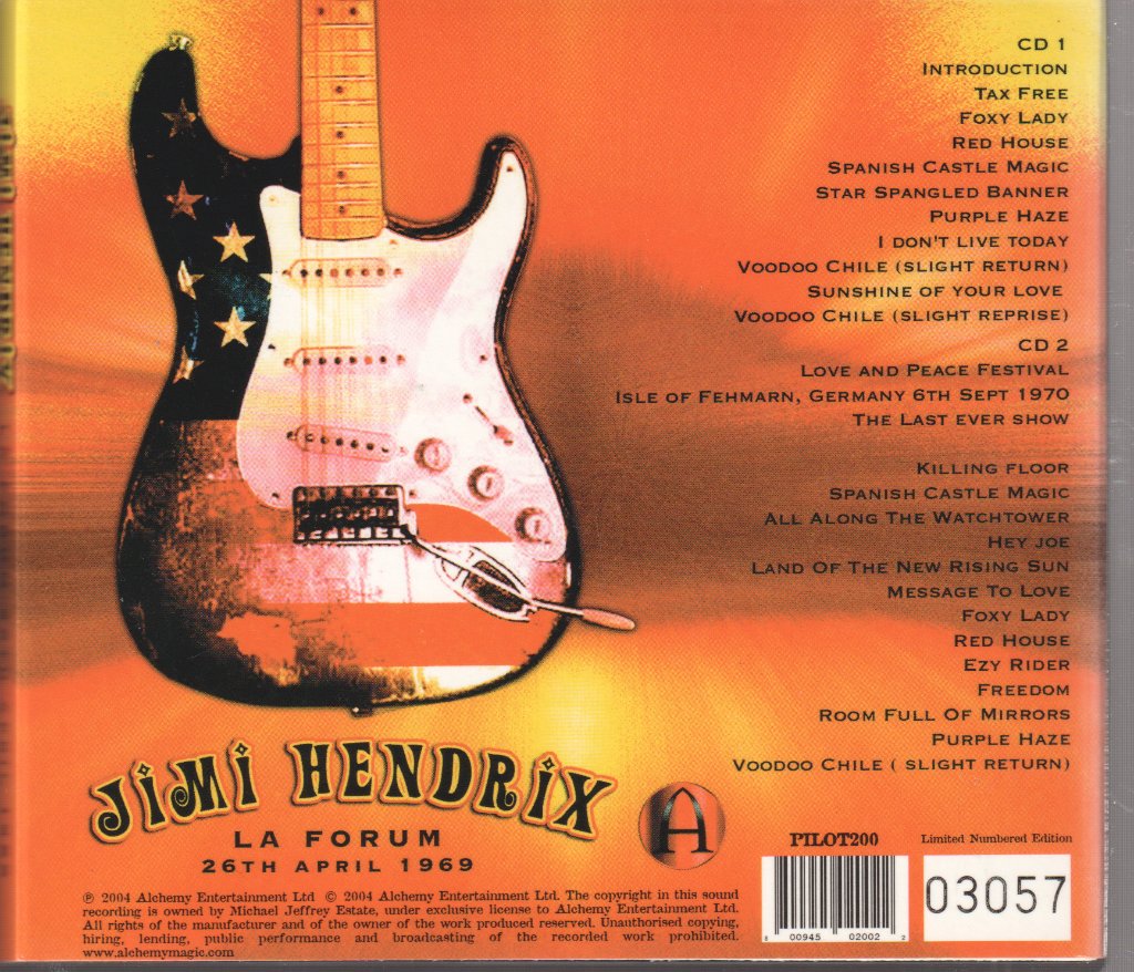 Jimi Hendrix - L.A. Forum 26th April 1969 - Double Cd