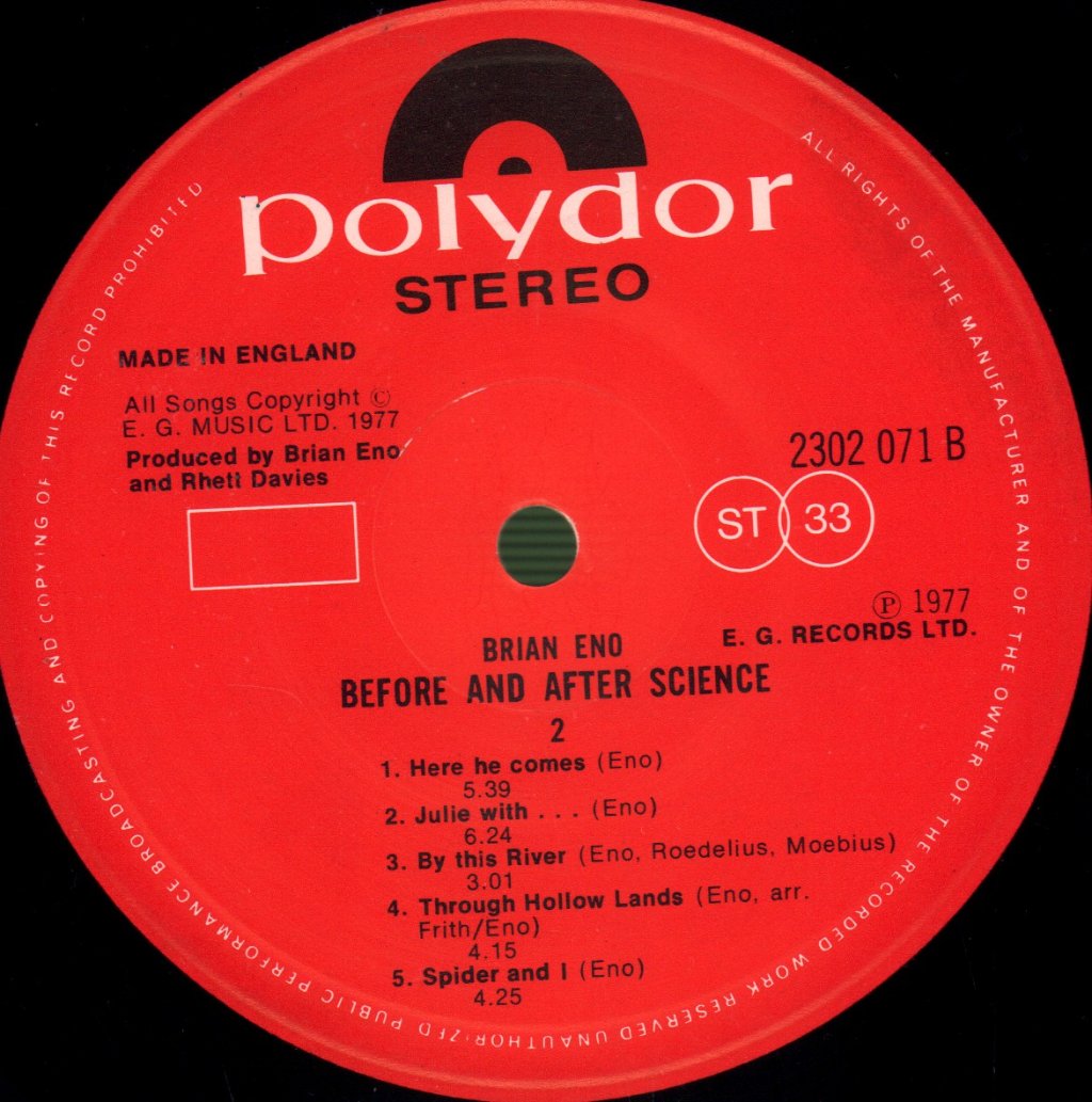 Brian Eno - Before And After Science - Lp