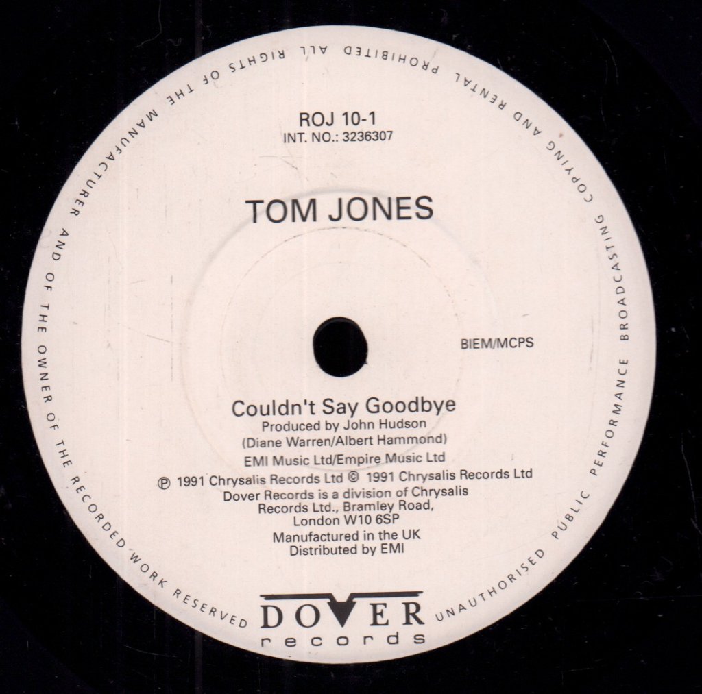 Tom Jones - Couldn't Say Goodbye - 7 Inch