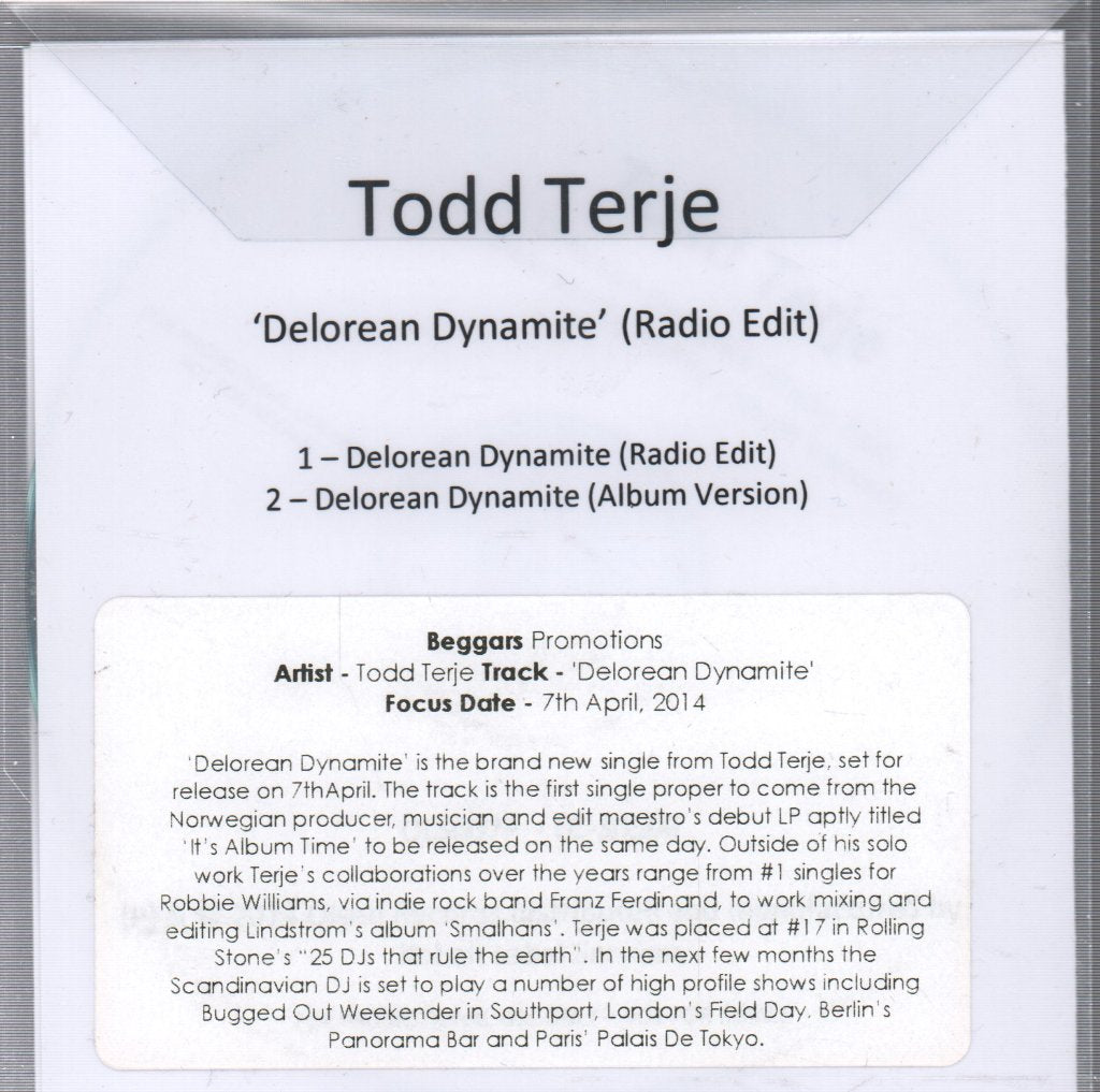 Todd Terje - Delorean Dynamite - Cdr