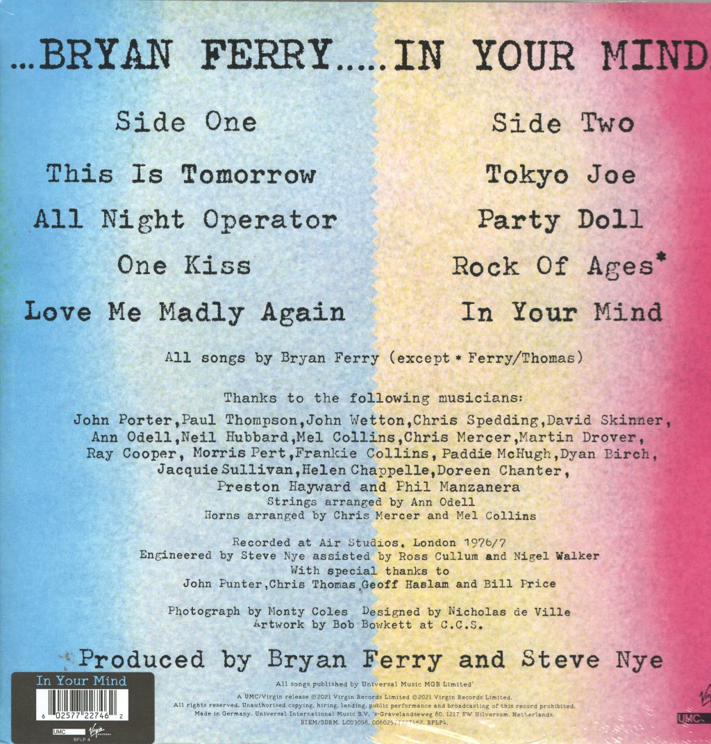 Bryan Ferry - In Your Mind - Lp