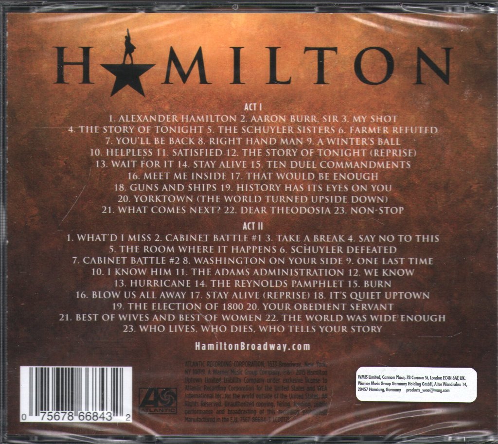 Lin-Manuel Miranda - Hamilton: An American Musical (Original Broadway Cast Recording) - Cd Set