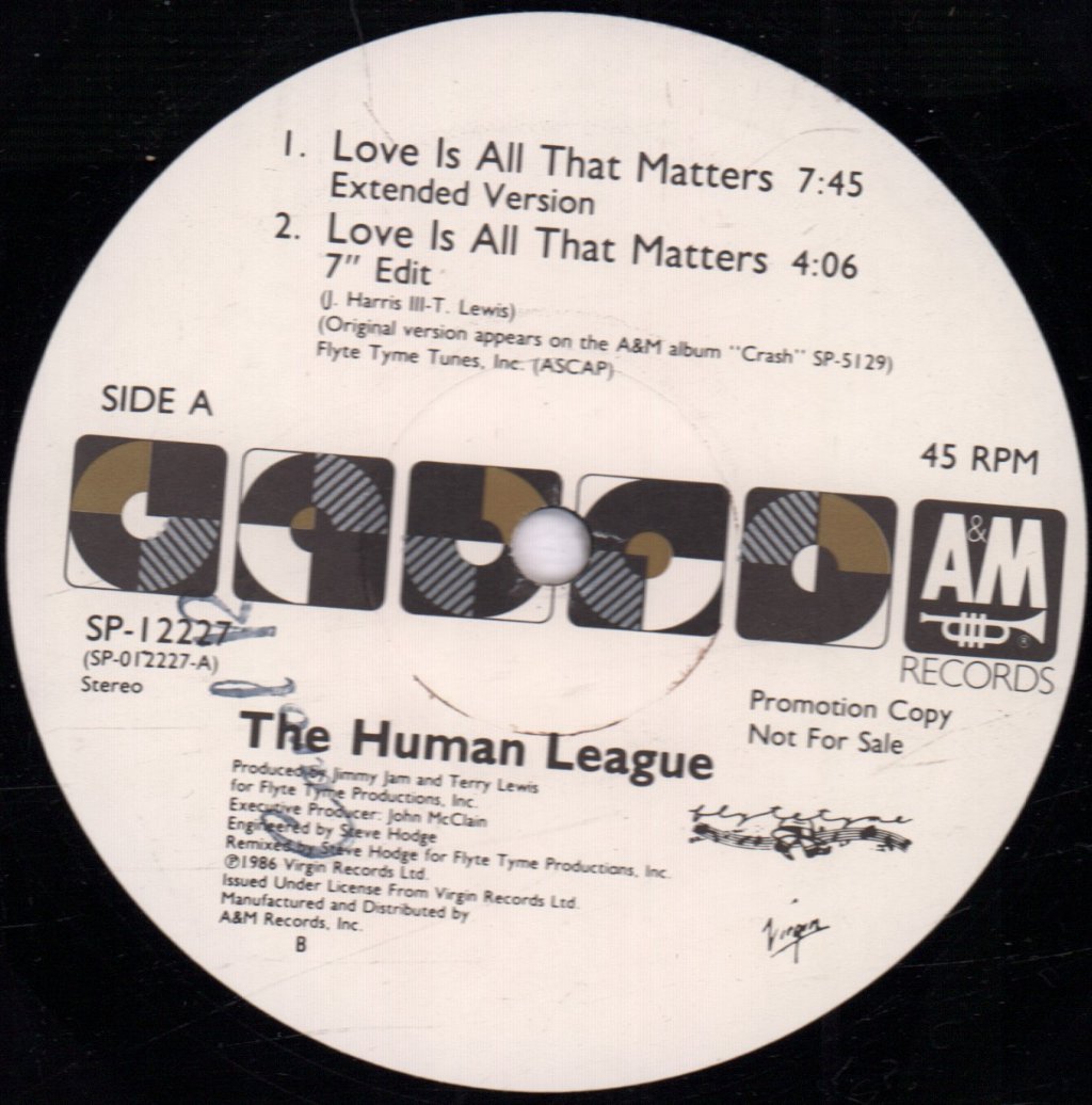 Human League - Love Is All That Matters - 12 Inch