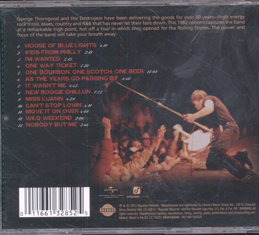 George Thorogood & The Destroyers - Live In Boston 1982 - Cd