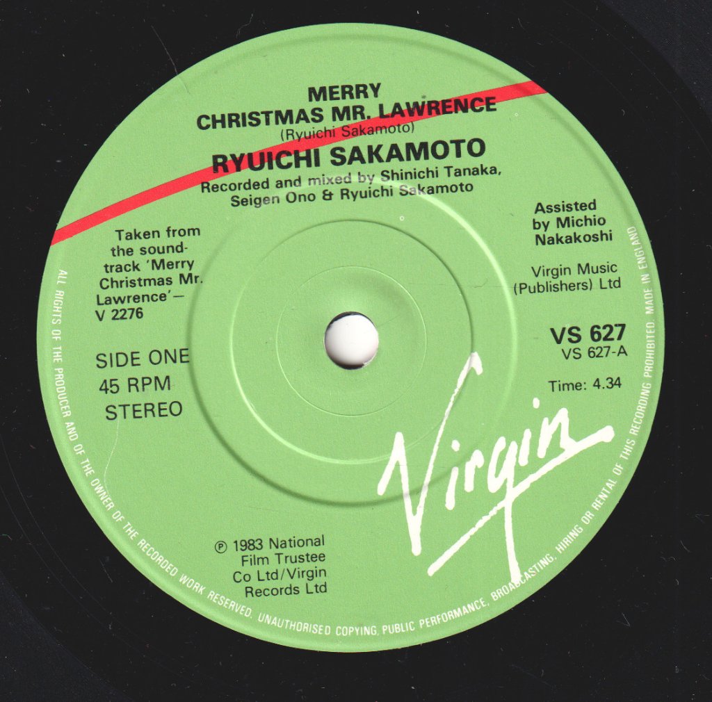 Ryuichi Sakamoto - Merry Christmas Mr Lawrence - 7 Inch