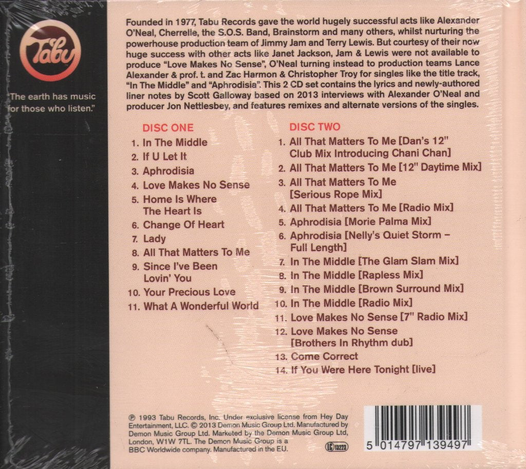 Alexander O'Neal - Love Makes No Sense - Double Cd