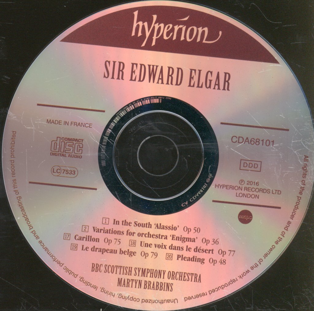 Martyn Brabbins, BBC Scottish Symphony Orchestra - Elgar: Enigma Variations - Cd