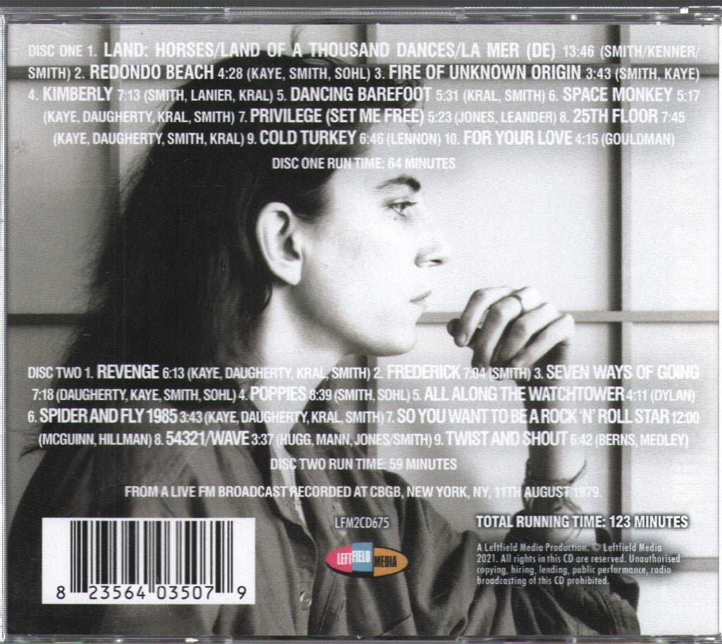 Patti Smith - CBGB’s 1979 - Double Cd