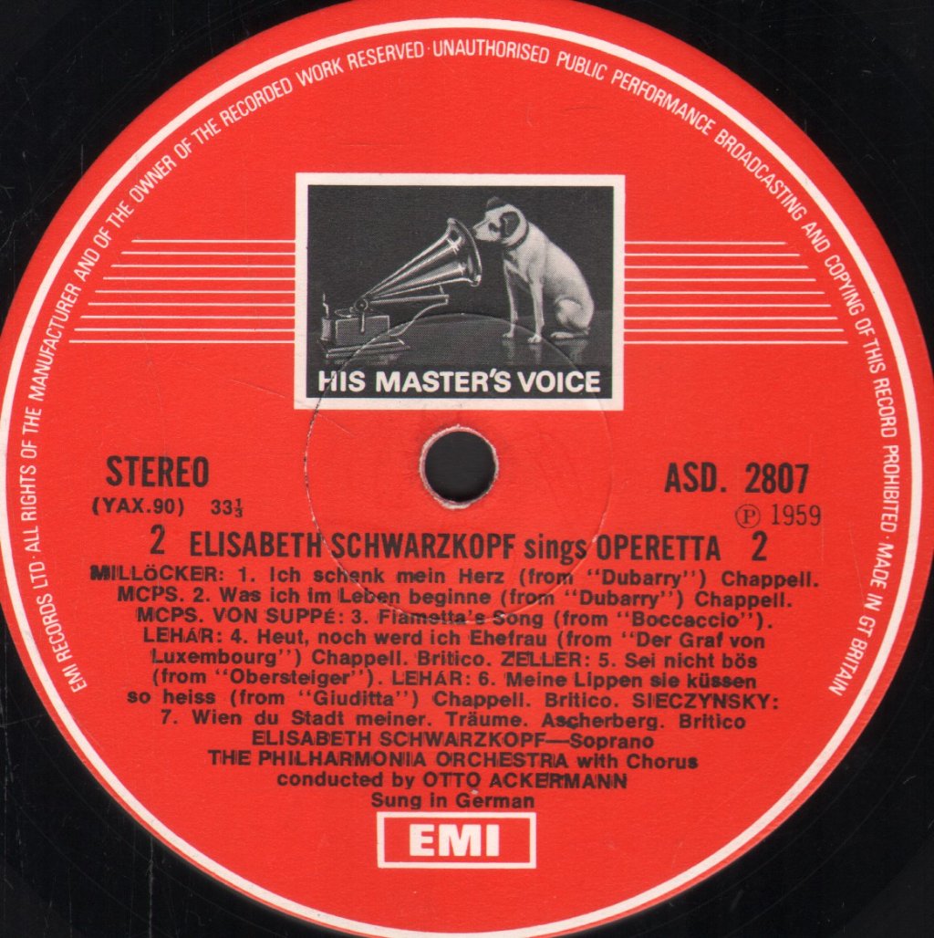 Elisabeth Schwarzkopf - Sings Operetta - Lp
