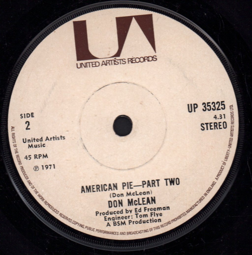 Don McLean - American Pie - 7 Inch